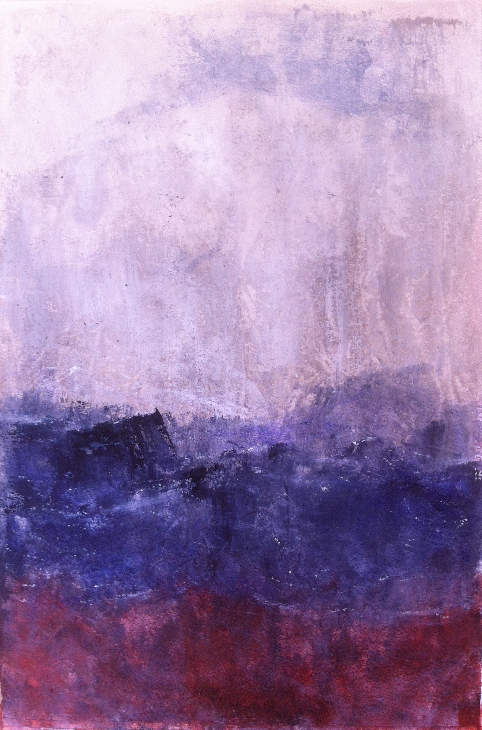 N° 1357 - Avis de tempête - Acrylique sur papier - 56 x 37 cm - 17 avril 2014